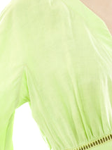 Thierry Mugler Lime Linen Dress Dress arcadeshops.com
