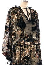 Jean Paul Gaultier Printed Peasant Dress Dress arcadeshops.com