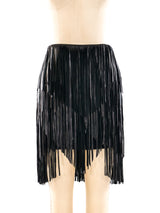 Jitrois Leather Fringe Mini Skirt Bottom arcadeshops.com