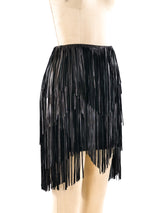 Jitrois Leather Fringe Mini Skirt Bottom arcadeshops.com