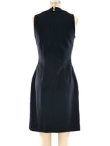 Chanel Gold Frog Embellished Sleeveless Dress Dress arcadeshops.com