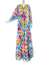 Tie Dye Silk Caftan Dress arcadeshops.com