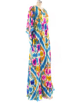 Tie Dye Silk Caftan Dress arcadeshops.com