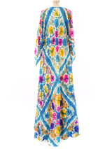 Tie Dye Silk Caftan Dress arcadeshops.com