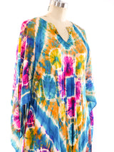 Tie Dye Silk Caftan Dress arcadeshops.com