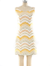 Metallic Chevron Brocade Tank Dress Dress arcadeshops.com