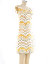 Metallic Chevron Brocade Tank Dress Dress arcadeshops.com