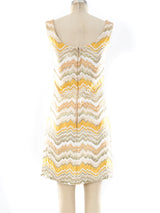 Metallic Chevron Brocade Tank Dress Dress arcadeshops.com