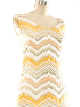 Metallic Chevron Brocade Tank Dress Dress arcadeshops.com