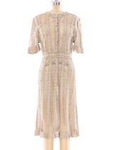 Hand Crochet Button Front Dress Dress arcadeshops.com