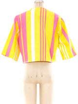 1960's Neon Striped Cropped Jacket Jacket arcadeshops.com