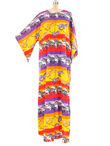 Rainbow Zebra Print Caftan Dress arcadeshops.com