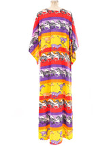 Rainbow Zebra Print Caftan Dress arcadeshops.com