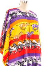 Rainbow Zebra Print Caftan Dress arcadeshops.com