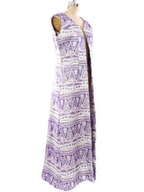 Amethyst Metallic Sleeveless Duster Jacket arcadeshops.com