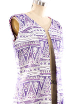 Amethyst Metallic Sleeveless Duster Jacket arcadeshops.com