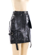 Christian Dior Utility Leather Skirt Bottom arcadeshops.com
