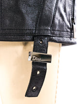 Christian Dior Utility Leather Skirt Bottom arcadeshops.com