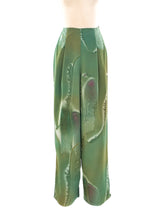 Watercolor Printed Silk Pant Ensemble Suit arcadeshops.com