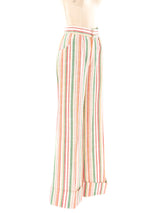 Striped Flare Pants Bottom arcadeshops.com
