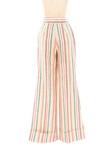 Striped Flare Pants Bottom arcadeshops.com
