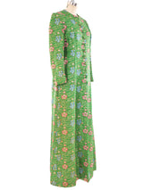 Waterlily Brocade Maxi Coat Jacket arcadeshops.com