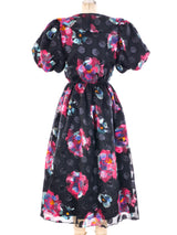 Puff Sleeve Floral Ruffle Dress Dress arcadeshops.com