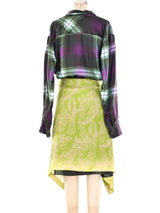 Dries Van Noten Layered Plaid Shirt Dress Dress arcadeshops.com