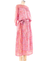 Paisley Silk Block Printed Caftan Dress arcadeshops.com