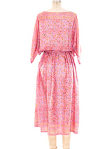 Paisley Silk Block Printed Caftan Dress arcadeshops.com