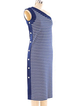 Givenchy Striped One Shoulder Dress Dress arcadeshops.com