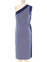 Givenchy Striped One Shoulder Dress Dress arcadeshops.com