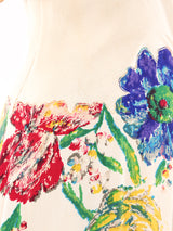 1940's Floral Crepe Gown Dress arcadeshops.com