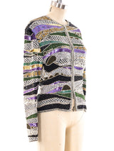 Sequin and Bead Embellished Jacket Jacket arcadeshops.com