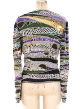Sequin and Bead Embellished Jacket Jacket arcadeshops.com