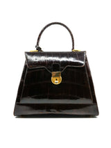 Chocolate Crocodile Handle Bag Accessory arcadeshops.com