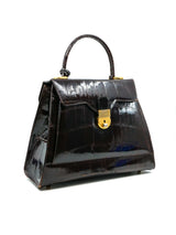 Chocolate Crocodile Handle Bag Accessory arcadeshops.com