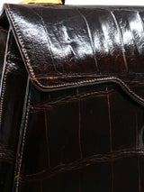 Chocolate Crocodile Handle Bag Accessory arcadeshops.com