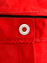 Thierry Mugler Fringed Suede Ensemble Suit arcadeshops.com