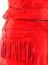 Thierry Mugler Fringed Suede Ensemble Suit arcadeshops.com