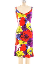 Gianni Versace Floral Printed Mini Dress Dress arcadeshops.com