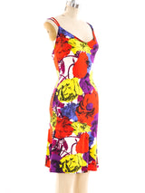 Gianni Versace Floral Printed Mini Dress Dress arcadeshops.com