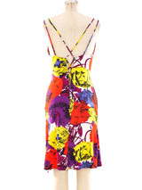 Gianni Versace Floral Printed Mini Dress Dress arcadeshops.com