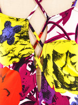 Gianni Versace Floral Printed Mini Dress Dress arcadeshops.com