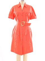 Thierry Mugler Coral Shirt Dress Dress arcadeshops.com