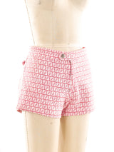 Fendi Chenille Monogram Short Shorts Bottom arcadeshops.com