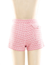 Fendi Chenille Monogram Short Shorts Bottom arcadeshops.com