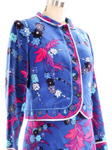 Emilio Pucci Printed Velvet Ensemble Suit arcadeshops.com