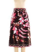 Emilio Pucci Printed Velvet Skirt Bottom arcadeshops.com