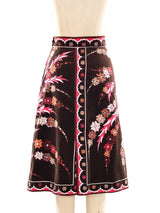 Emilio Pucci Printed Velvet Skirt Bottom arcadeshops.com